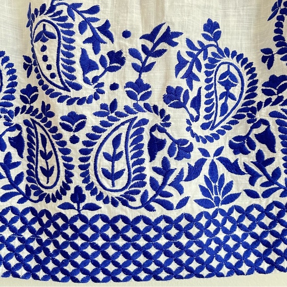 Athleta Oversized Swim Cover Up Embroidered Paisley Tunic (i1) - Picture 6 of 14